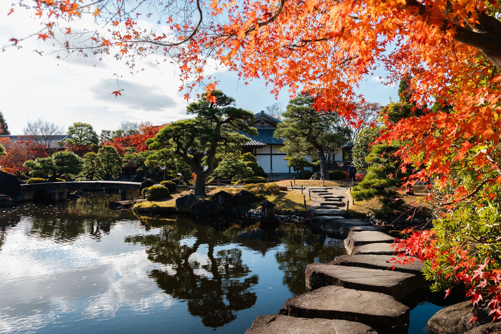 Photo Japon temple paysage